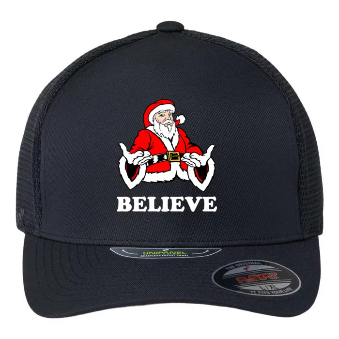 Santa Believe Flexfit Unipanel Trucker Cap