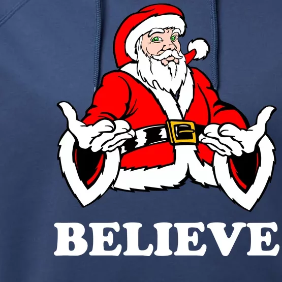 Santa Believe Performance Fleece Hoodie