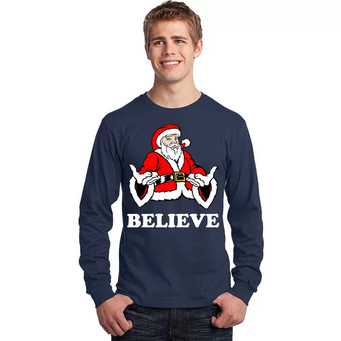 Santa Believe Tall Long Sleeve T-Shirt