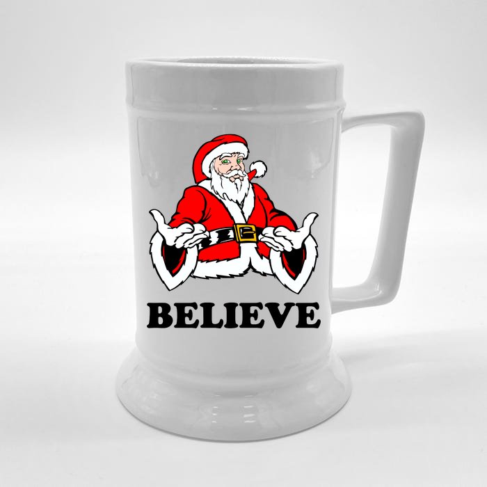 Santa Believe Front & Back Beer Stein