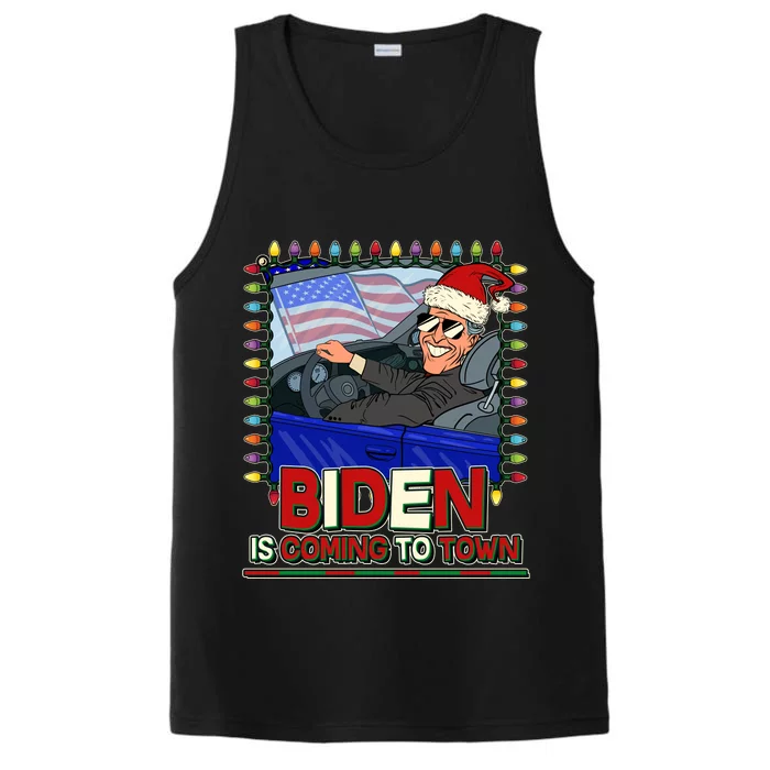 Santa Biden Is Coming To Town Christmas Performance Tank