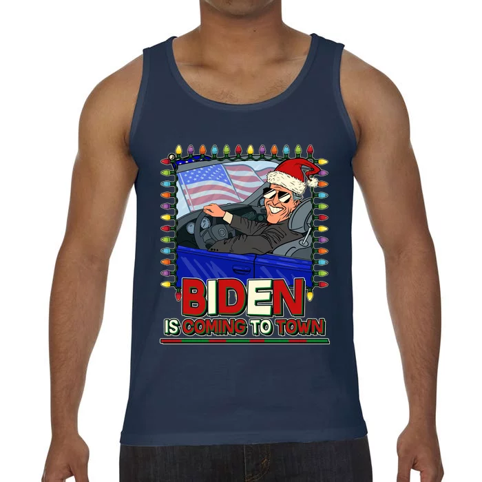 Santa Biden Is Coming To Town Christmas Comfort Colors® Tank Top