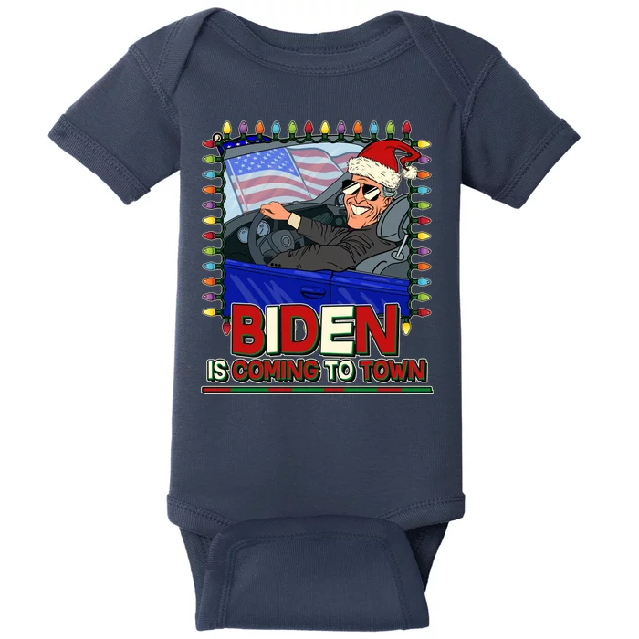 Santa Biden Is Coming To Town Christmas Baby Bodysuit