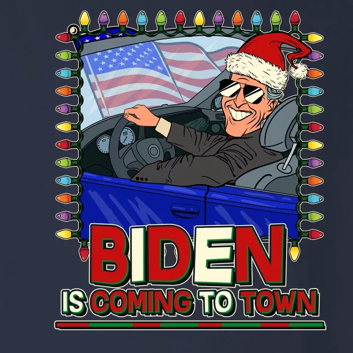 Santa Biden Is Coming To Town Christmas Toddler Long Sleeve Shirt