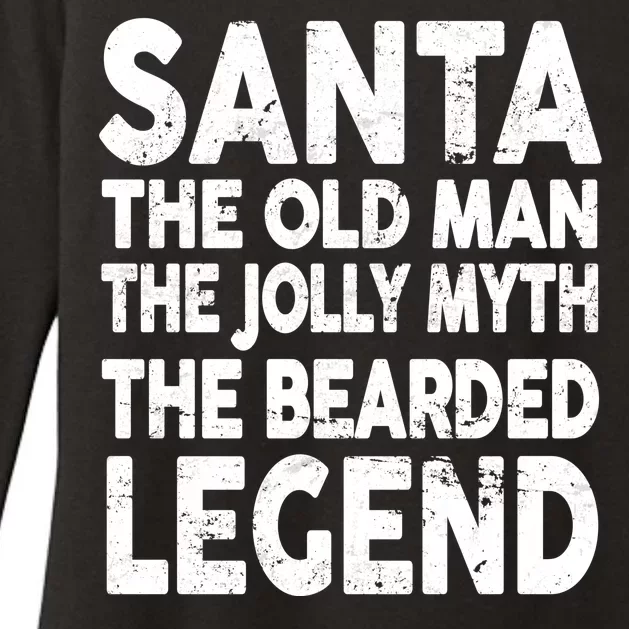 Santa Christmas The Old Man Jolly Myth Bearded Legend Womens CVC Long Sleeve Shirt