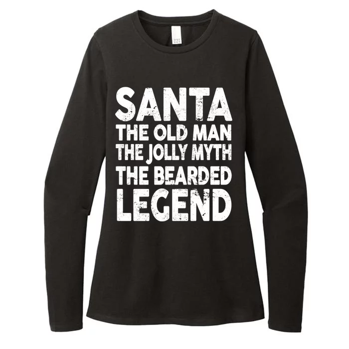 Santa Christmas The Old Man Jolly Myth Bearded Legend Womens CVC Long Sleeve Shirt