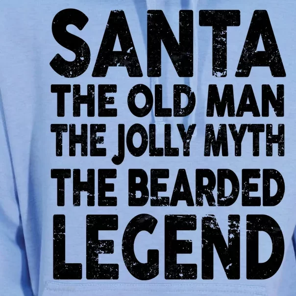 Santa Christmas The Old Man Jolly Myth Bearded Legend Unisex Surf Hoodie