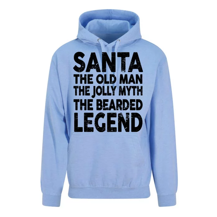 Santa Christmas The Old Man Jolly Myth Bearded Legend Unisex Surf Hoodie