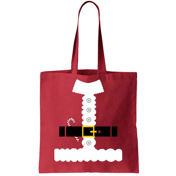 Santa Claus Candy Cane Costume Suit Tote Bag