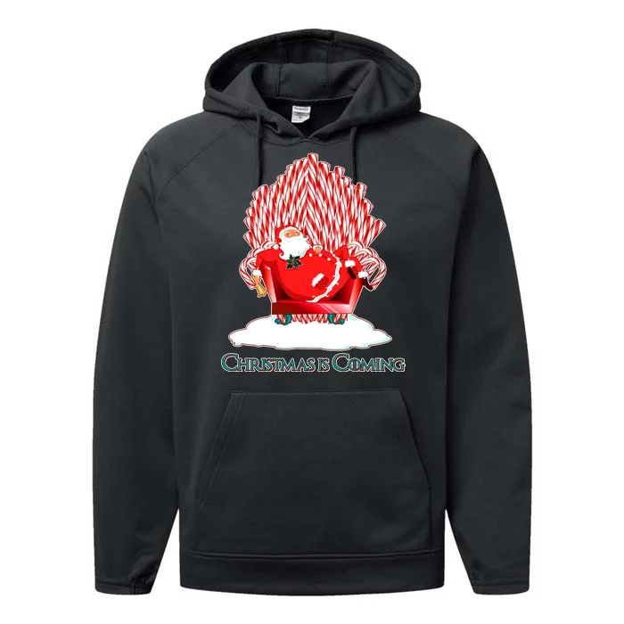 Santa Claus Christmas Is Coming GOT Performance Fleece Hoodie