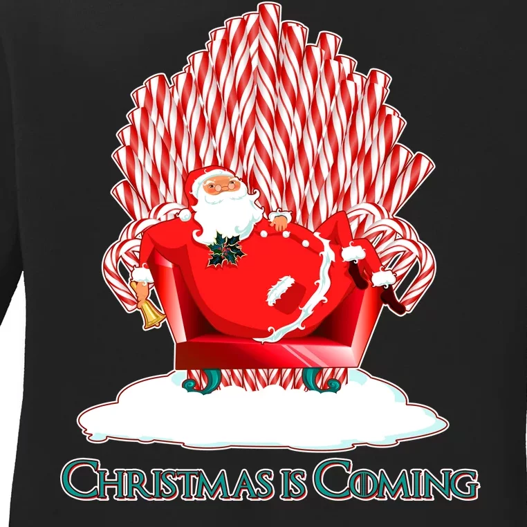 Santa Claus Christmas Is Coming GOT Ladies Long Sleeve Shirt