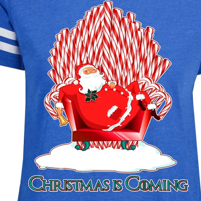 Santa Claus Christmas Is Coming GOT Enza Ladies Jersey Football T-Shirt