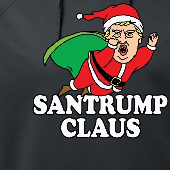 Santa Claus Donald Trump Santatrump Performance Fleece Hoodie