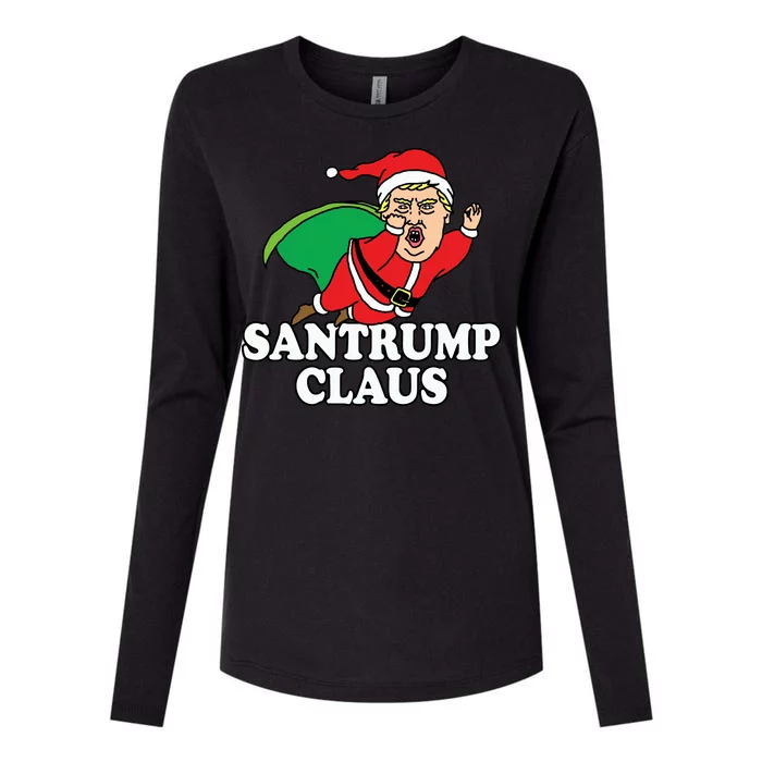 Santa Claus Donald Trump Santatrump Womens Cotton Relaxed Long Sleeve T-Shirt