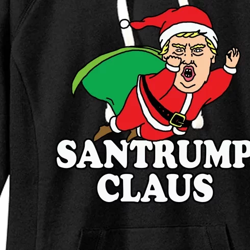 Santa Claus Donald Trump Santatrump Women's Fleece Hoodie