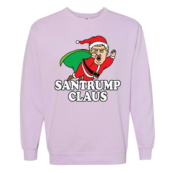 Santa Claus Donald Trump Santatrump Garment-Dyed Sweatshirt