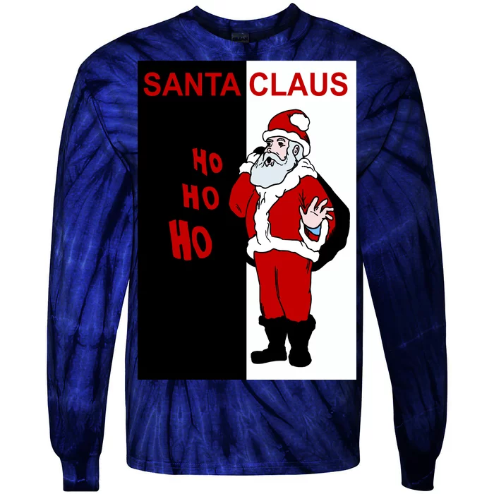 Santa Claus Gangster Ho Ho Ho Tie-Dye Long Sleeve Shirt