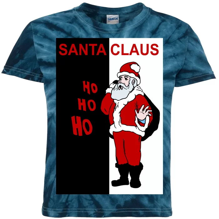 Santa Claus Gangster Ho Ho Ho Kids Tie-Dye T-Shirt