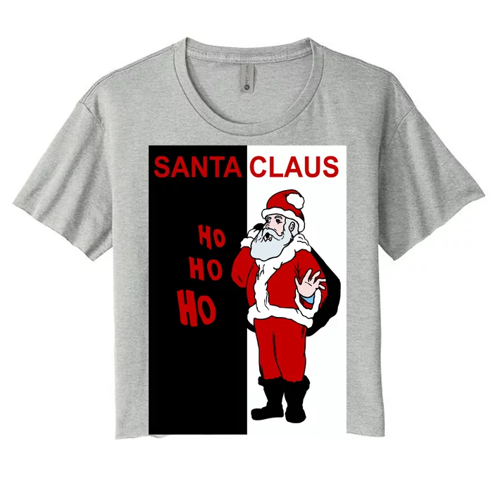 Santa Claus Gangster Ho Ho Ho Women's Crop Top Tee