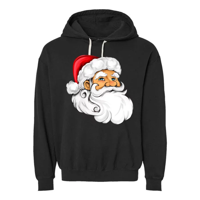 Santa Claus Head Garment-Dyed Fleece Hoodie