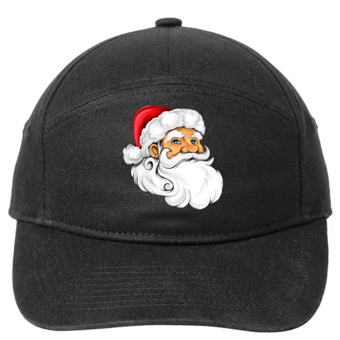 Santa Claus Head 7-Panel Snapback Hat