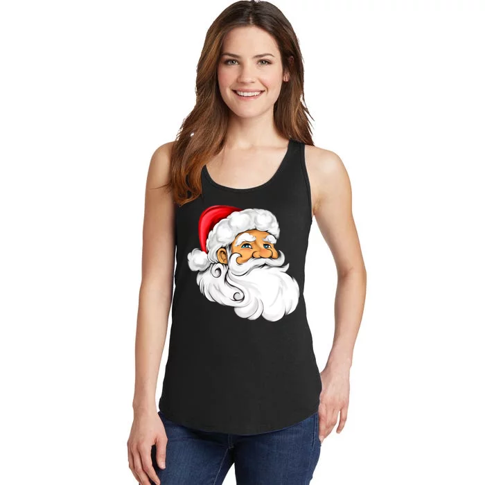 Santa Claus Head Ladies Essential Tank