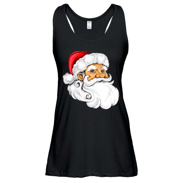 Santa Claus Head Ladies Essential Flowy Tank