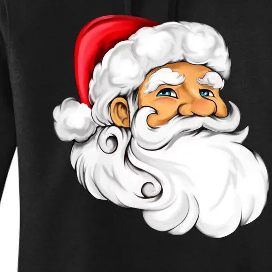 Santa Claus Head Women's Pullover Hoodie