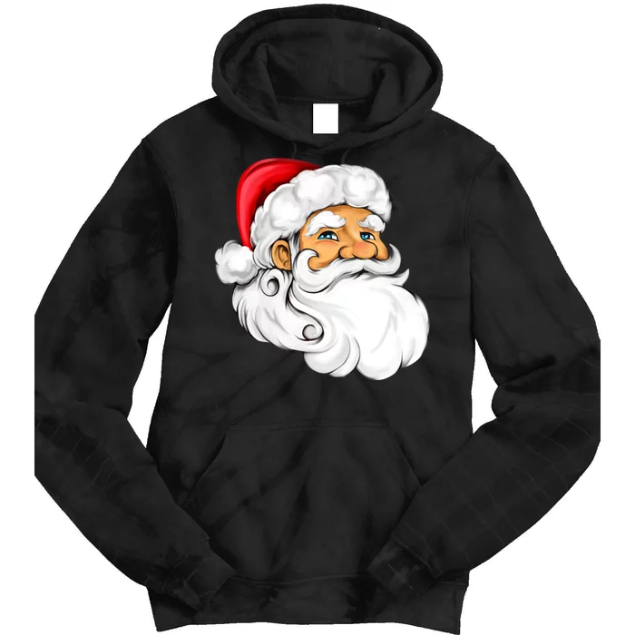 Santa Claus Head Tie Dye Hoodie