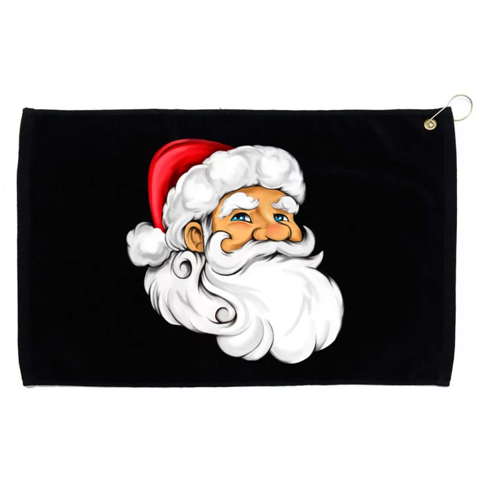 Santa Claus Head Grommeted Golf Towel