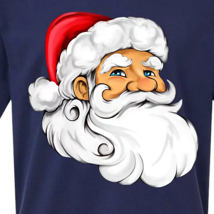 Santa Claus Head Sueded Cloud Jersey T-Shirt