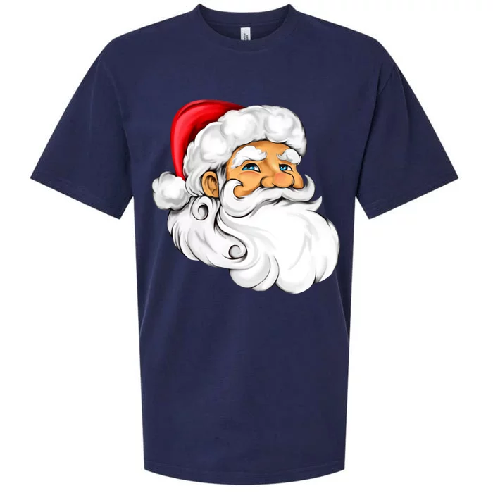 Santa Claus Head Sueded Cloud Jersey T-Shirt