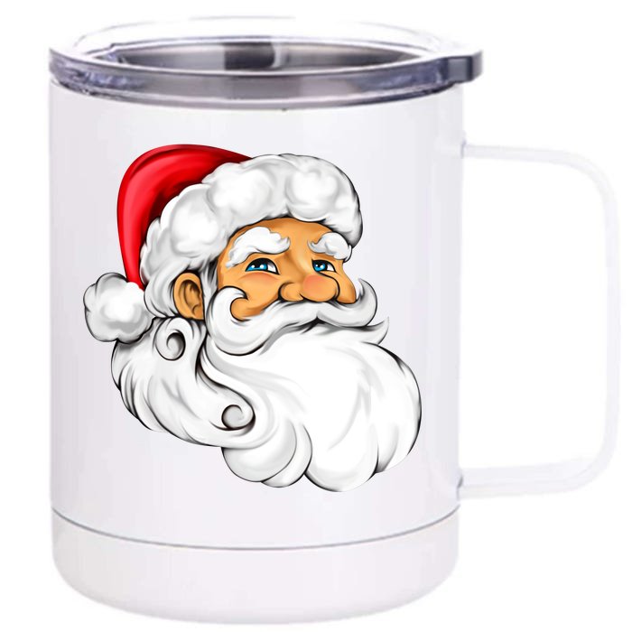 Santa Claus Head Front & Back 12oz Stainless Steel Tumbler Cup