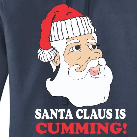 Santa Claus Is Cumming Dirty Humor Women's Pullover Hoodie