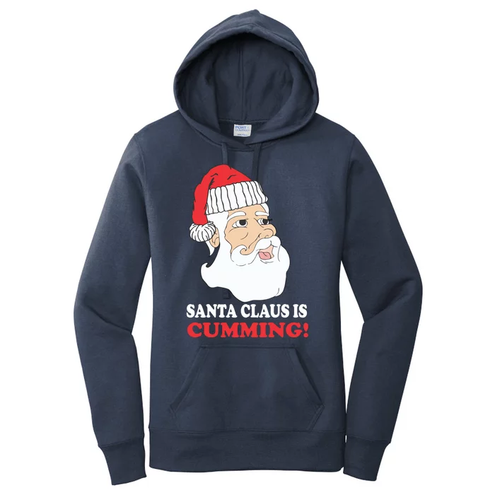 Santa Claus Is Cumming Dirty Humor Women's Pullover Hoodie