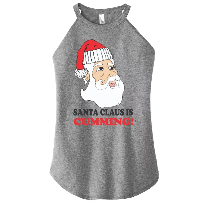 Santa Claus Is Cumming Dirty Humor Women’s Perfect Tri Rocker Tank