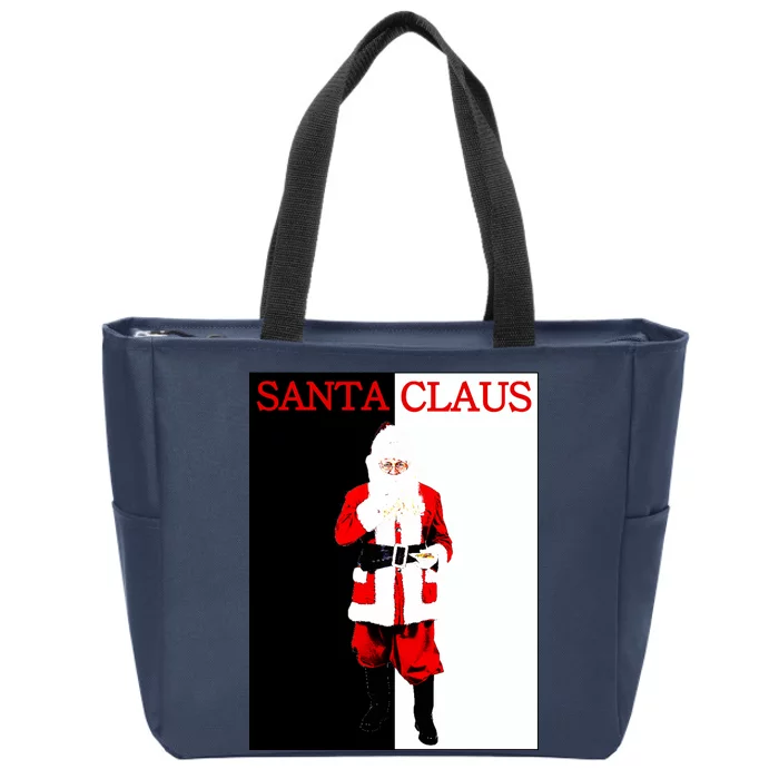 Santa Claus Mafia Movie Poster Christmas Zip Tote Bag