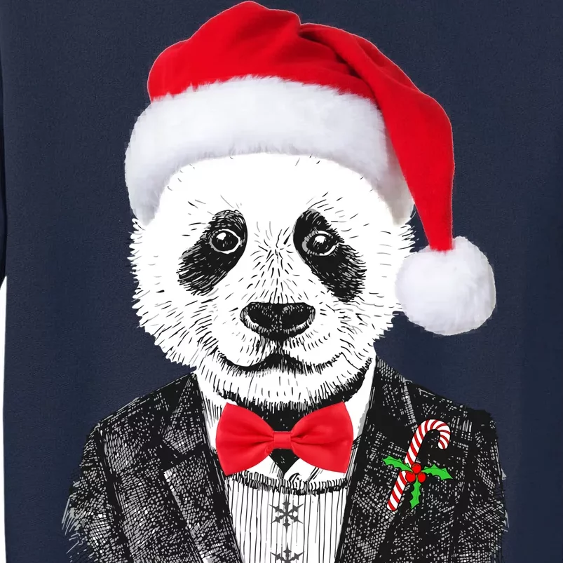 Santa Claus Panda Bear Tall Sweatshirt