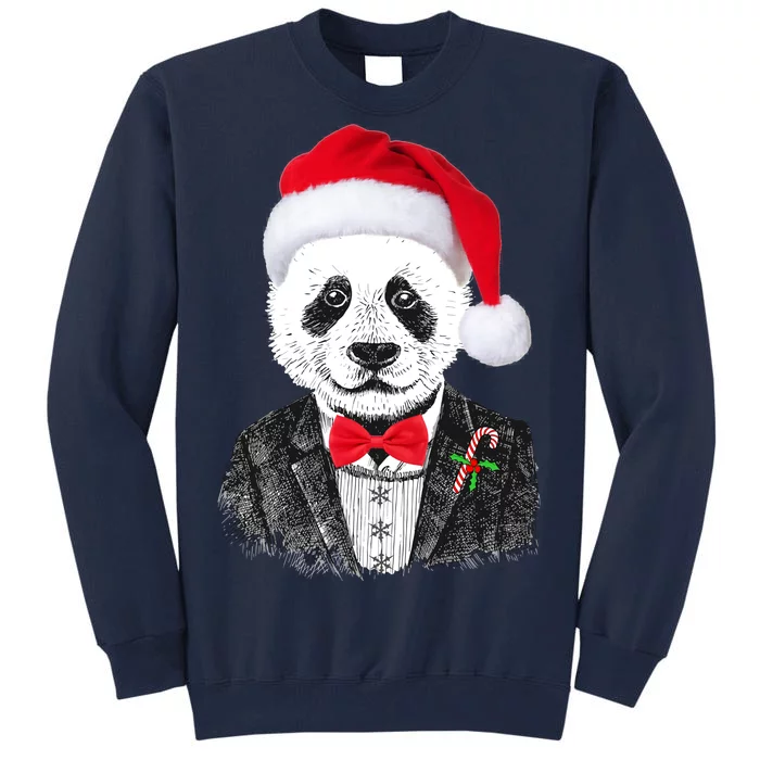 Santa Claus Panda Bear Tall Sweatshirt