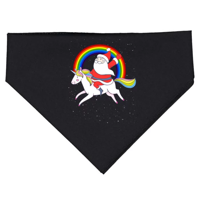 Santa Claus Unicorn Christmas Magic USA-Made Doggie Bandana