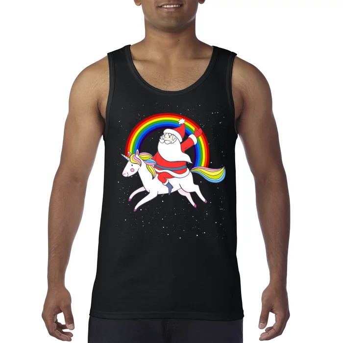 Santa Claus Unicorn Christmas Magic Tank Top