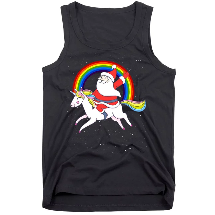 Santa Claus Unicorn Christmas Magic Tank Top