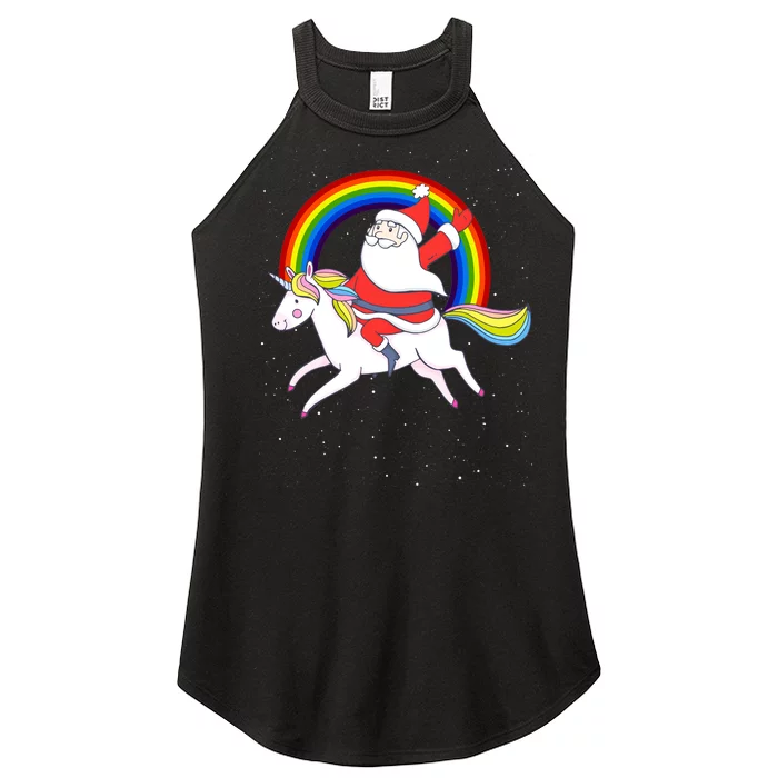 Santa Claus Unicorn Christmas Magic Women’s Perfect Tri Rocker Tank