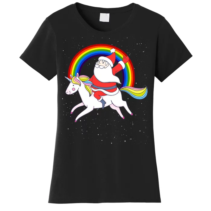 Santa Claus Unicorn Christmas Magic Women's T-Shirt