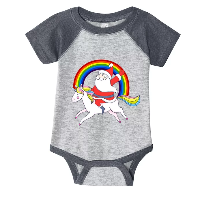 Santa Claus Unicorn Christmas Magic Infant Baby Jersey Bodysuit