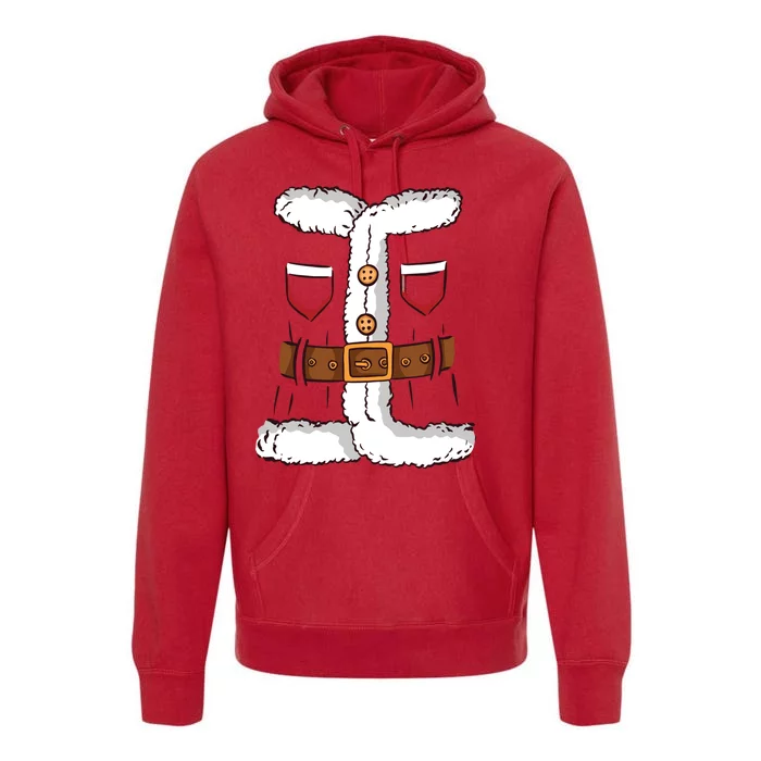 Santa Clause Costume Funny Chrismas Suit Premium Hoodie