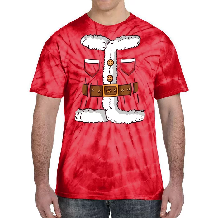 Santa Clause Costume Funny Chrismas Suit Tie-Dye T-Shirt