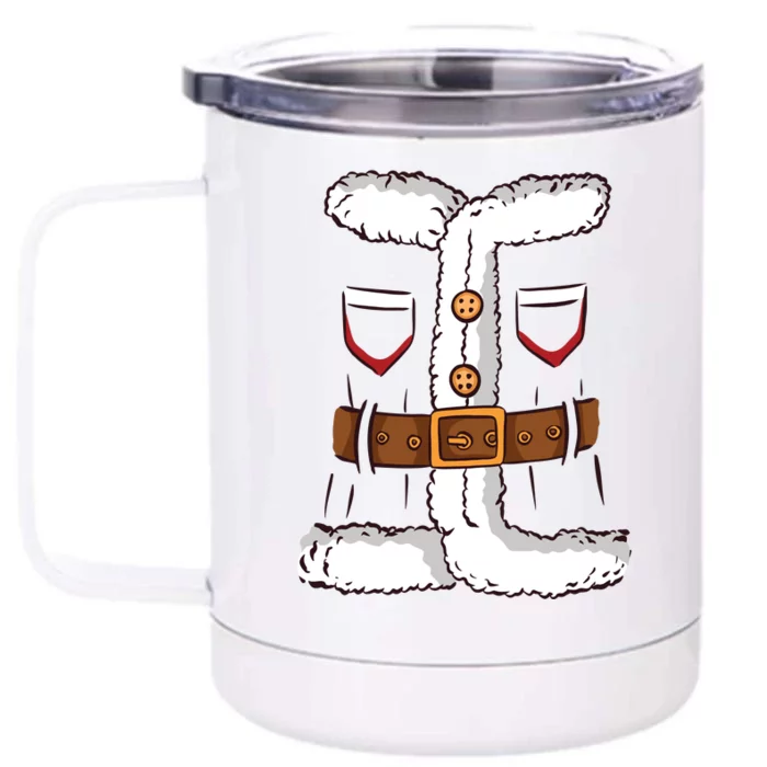 Santa Clause Costume Funny Chrismas Suit Front & Back 12oz Stainless Steel Tumbler Cup