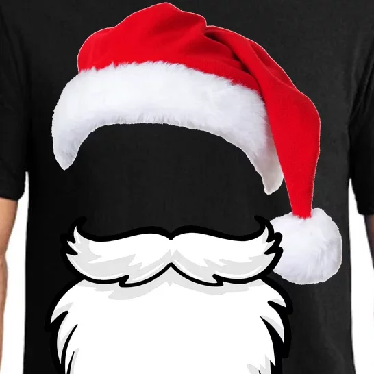 Santa Clause Mustache Beard Hat Pajama Set