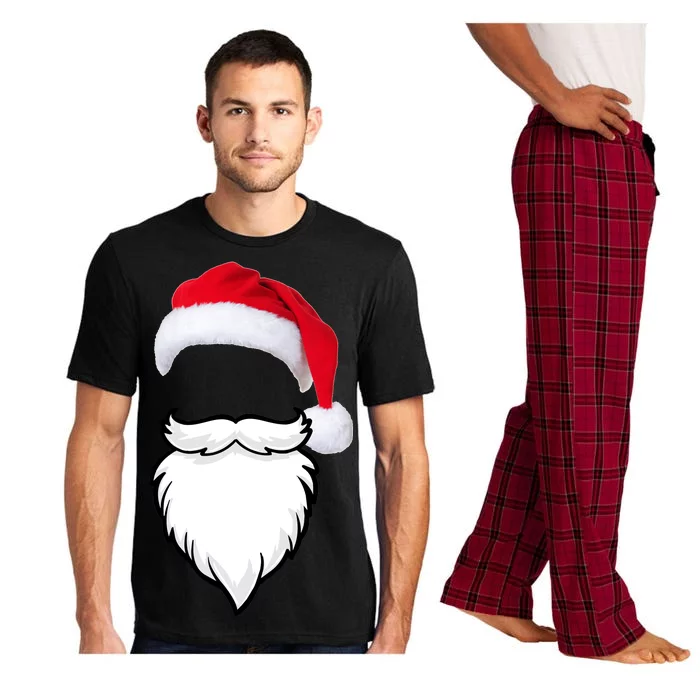 Santa Clause Mustache Beard Hat Pajama Set